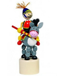 Mačkací figurka - Jezdec rytíř na oslíku (Goki)