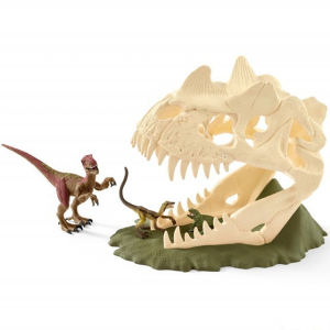 Schleich - Dinosaurus set, Velká lebka s Velociraptorem a ještěrem