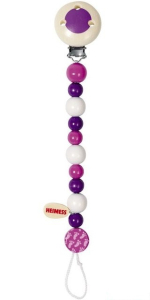 Klip na dudlík - Fialová a bílá (Heimess)