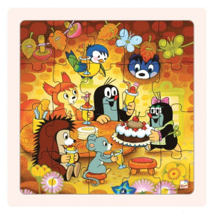 Puzzle na desce - Krtečková a dort, 20ks (Bino)