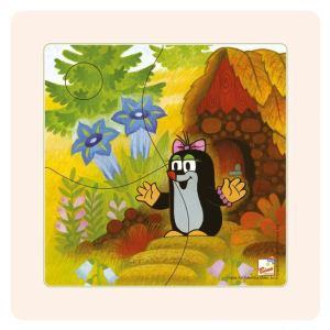 Puzzle pro nejmenší - Na desce, Krtečková, 4ks (Bino)