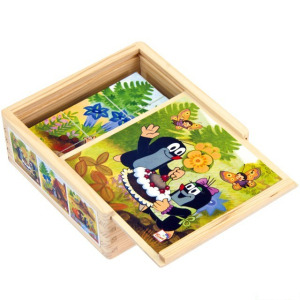 Kostky obrázkové 9ks - Krtečková (Bino)