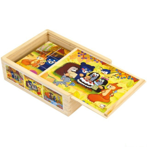 Kostky obrázkové 12ks - Krtečková (Bino)