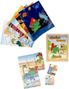 Kostky obrázkové 12ks - Dráček Soptík (Mikro Trading)